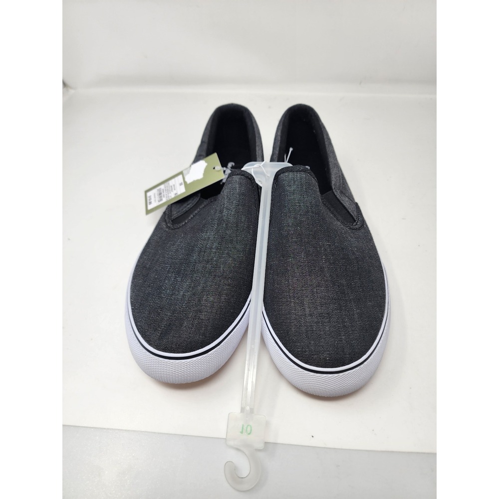 Goodfellow & Co Mens Low Top Slip On Sneakers Gray Canvas Casual Size 10